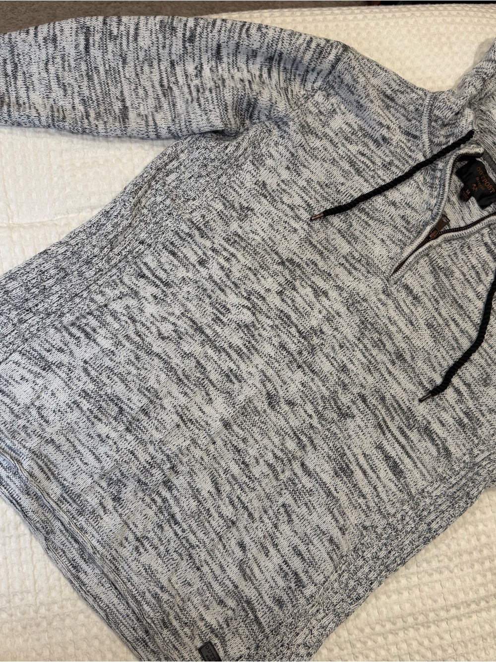 Marled Gray Half-Zip Pullover Hoodie